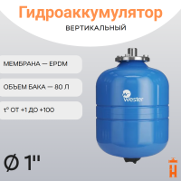 Гидроаккумулятор 80 л 10 бар 1