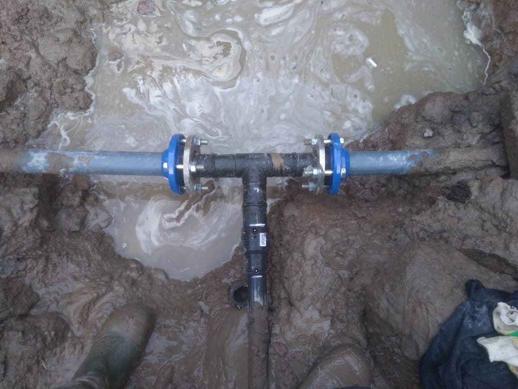 Врезка водопровода и сварка труб в г. Приморск