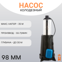 Насос колодезный джилекс 55 35 водомет А дф 10 м кабель 1х200-240В/50 гц