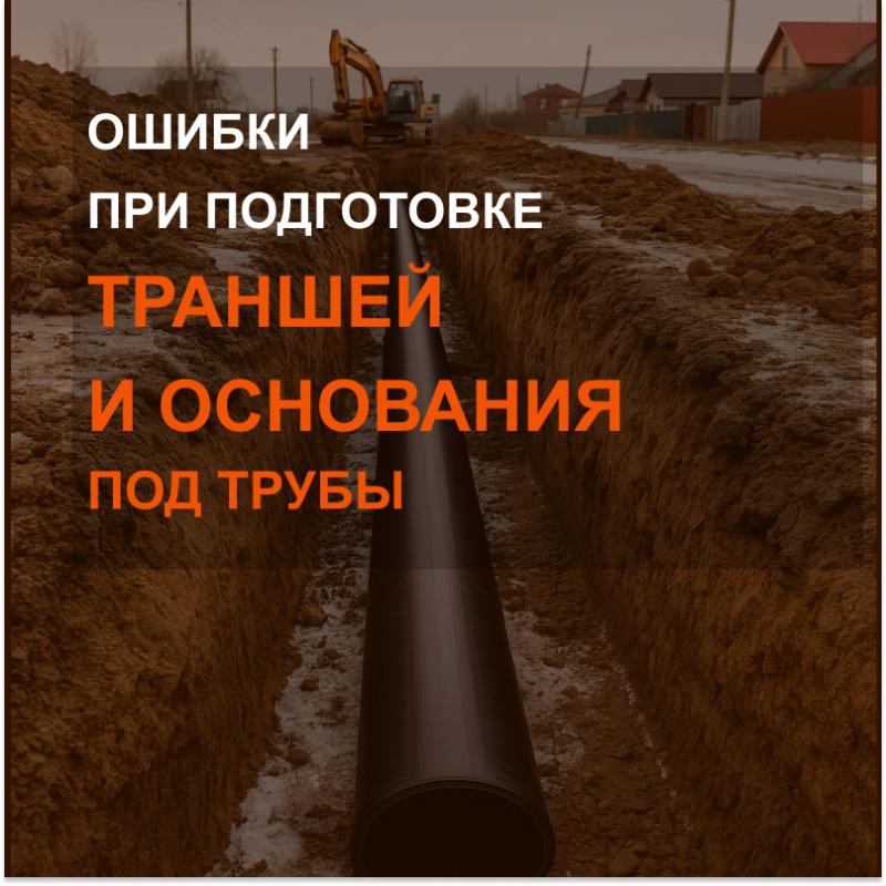 Ошибки при подготовке траншей и основания под трубы