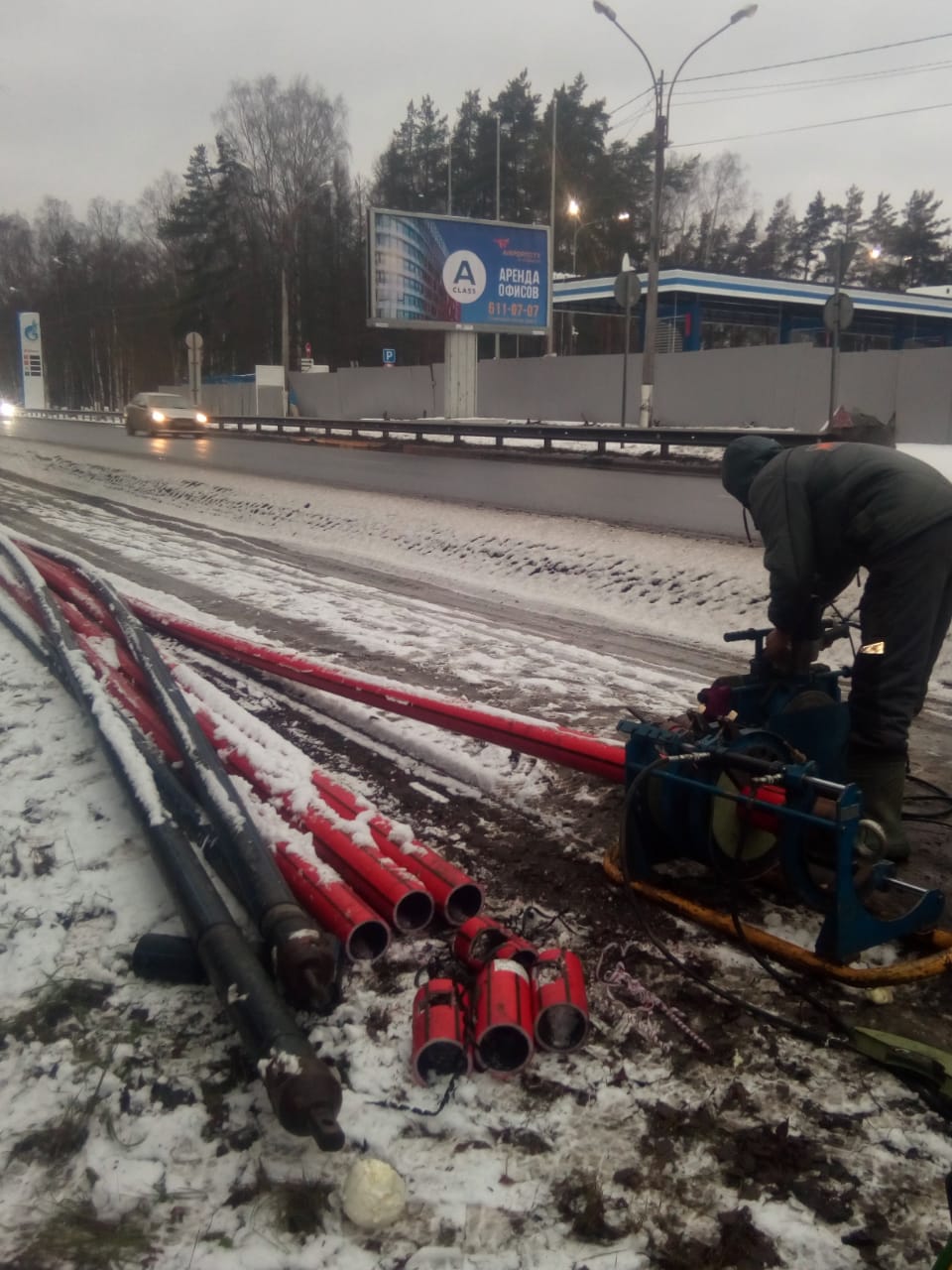 Сварка труб электропайп под кабель на Приморском шоссе