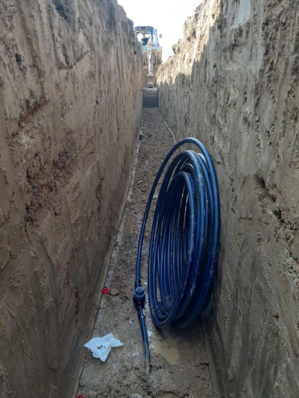 Врезка водопровода и монтаж подземного крана в Лесколово.