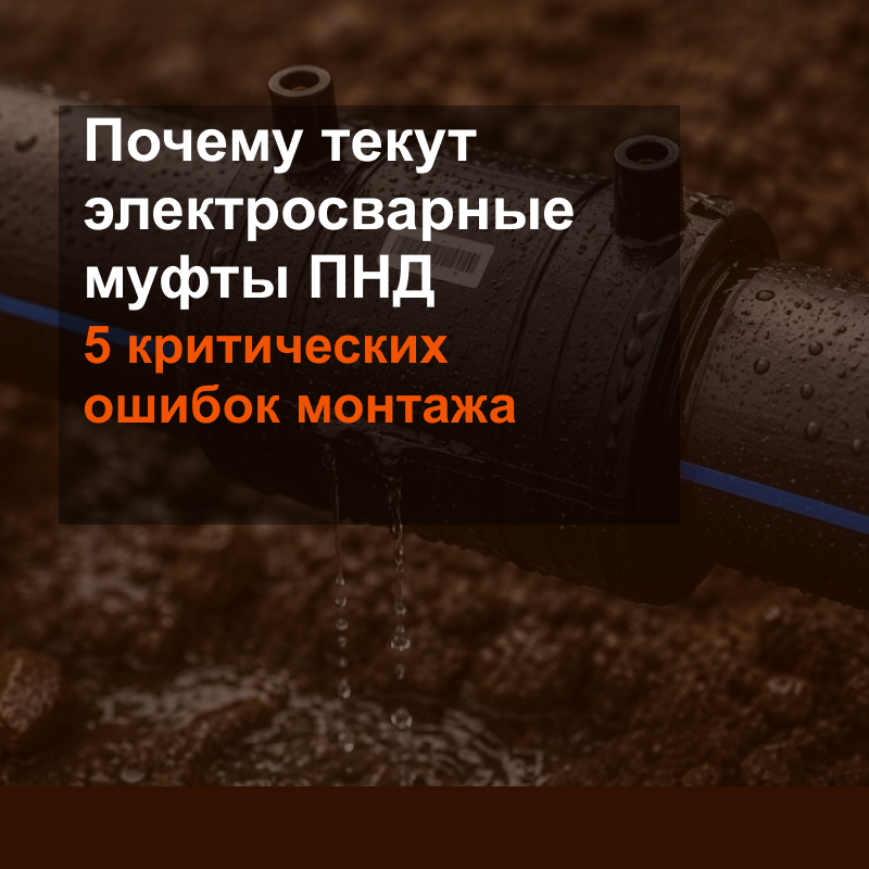 Почему текут электросварные муфты ПНД: 5 критических ошибок монтажа