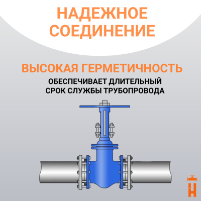 Задвижка с обрезиненным клином PN16 DN100
