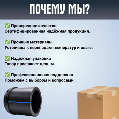 Заглушка сварная Д75 SDR 11 ПЭ100 PN10