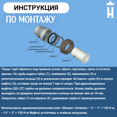 Муфта Gebo наружная резьба 1 1/4"