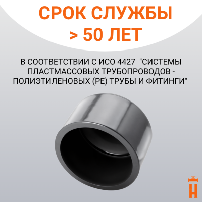 Заглушка литая Д110 SDR17 ПЭ100