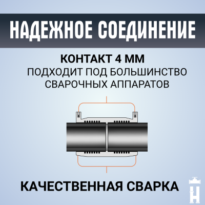 Муфта электросварная ПНД с наружной резьбой 20x1/2 SDR 11 ПЭ 100