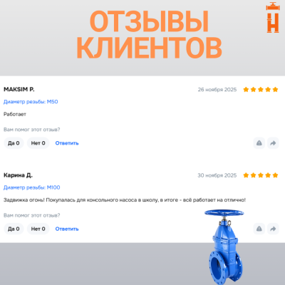 Задвижка фланцевая со штурвалом PN 16 DN 100