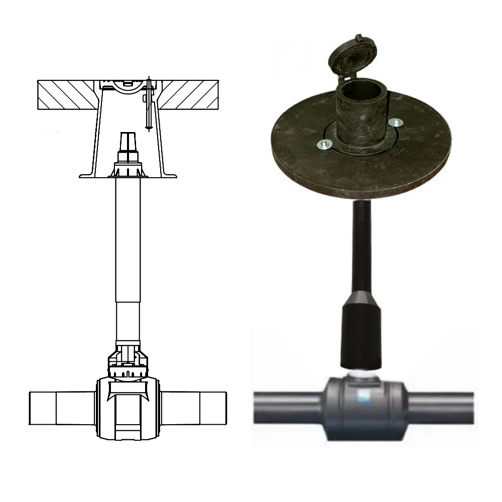 Шаровой кран подземный ПНД 32 Корея Ковер Опорная плита Полимерно-песчаный  шток 1,2-2 метра купить в Санкт-Петербурге интернет-магазин Наружные  Трубопроводы