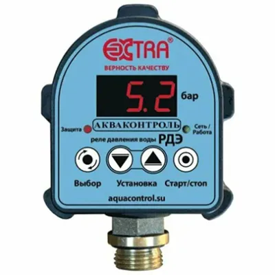 Реле давления воды электронное 0.5-9.9 бар 1/2" РДЭ-10